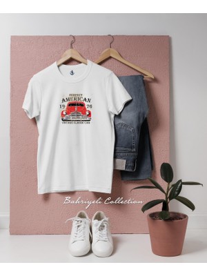 Oversize Vintage Classic Car  Tasarımlı Unisex T-Shirt