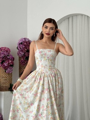 Gökyüzü Moda Pars Ip Askılı Elbise