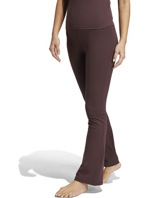 Adidas IV9266 Yga Flared Pant Kahve Kadın Normal Kalıp Eşofman Altı