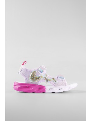 Vicco 332.F25Y.179 Legendy Filet Işıklı Phylon Lila Kız Çocuk Sandalet