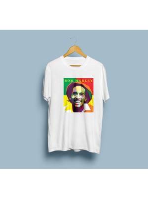 Oversize Bob Marley Tasarım 3 Unisex T-Shirt