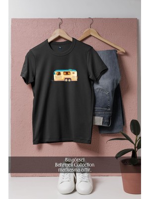 Oversize Karavan Kamping  Tasarımlı Unisex T-Shirt