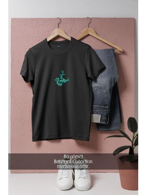 Oversize Denizci Çapası  Anchor  Tasarımlı Unisex T-Shirt