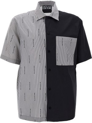 Versace Jeans Couture Gri Erkek Slim Fit Gömlek 74GAL2B8NS198801