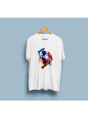 Oversize Super Sonic Tasarım Unisex T-Shirt