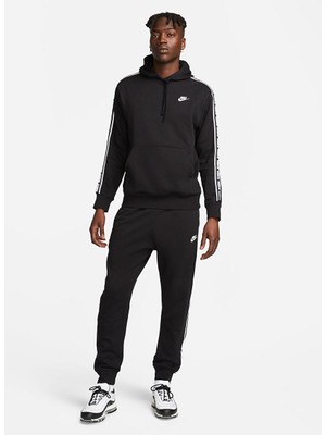 Nike Siyah - Gri - Gümüş Erkek Dik Yaka Regular Fit Eşofman Takımı FB7296-010 M Nk Club Flc Gx Hd Trk