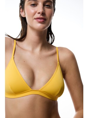 Sarı Maggie Üçgen Bikini Üstü
