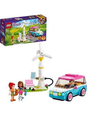 LEGO Friends Olivia'nın Elektrikli Arabası Kız Çocuklar İçin Renkli Baskılı Ekolojik Oyun Seti 41443