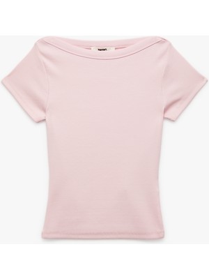Koton Pamuklu Slim Fit Kısa Kollu Bisiklet Yaka Basic Tişört