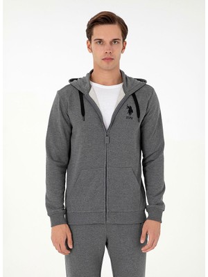 U.s. Polo Assn. Antrasit Melanj Erkek Klasik Regular Fit Sweatshirt G081SZ082.000.1926835