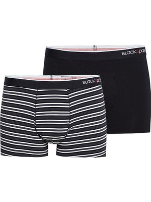 Blackspade Erkek Boxer 2'li Paket Stripes 9551 - Siyah
