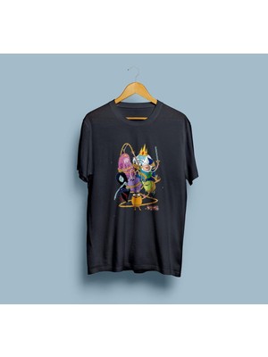 Oversize Adventure Time Karakterleri Baskılı Tasarım Unisex T-Shirt