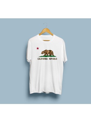 Oversize California Rebuplic Tasarım Unisex T-Shirt