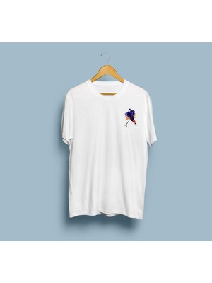 Oversize Olimpiyat Oyunları Hokey / Hockey Logolu Unisex T-Shirt