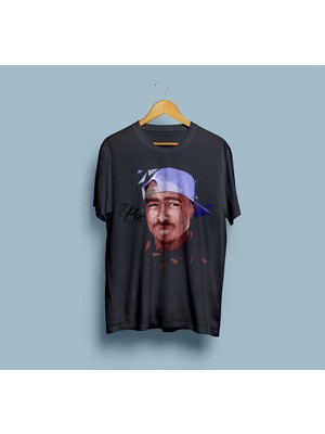 Oversize 2pac Shakur Portre Tasarım Unisex T-Shirt
