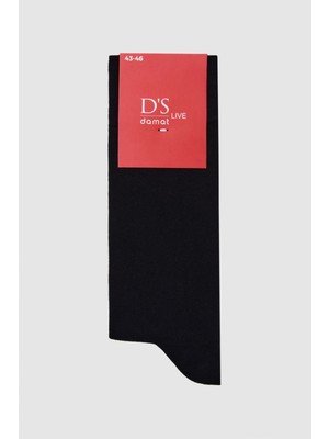D'S Damat Ds Damat Siyah Pamuklu Çorap 4HF16ORTCRP01