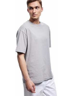 Koton Kısa Kollu Pamuklu Bisiklet Yaka Basic Oversize Tişört