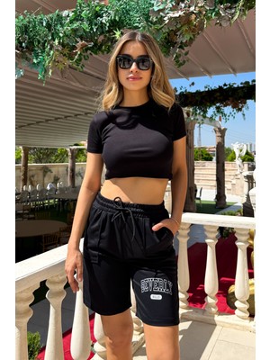Kadın Beverly Baskılı Bermuda Şort 238