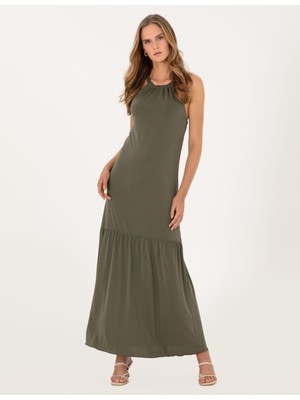 Pierre Cardin Kadın Haki A Kesim Örme Elbise 50306012-VR027