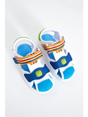 Vicco Flow Iı Hafif Erkek Bebek Beyaz/saks Mavi Sandalet