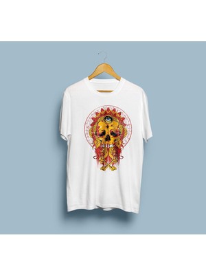 Oversize Skull Vector Tasarım Unisex T-Shirt