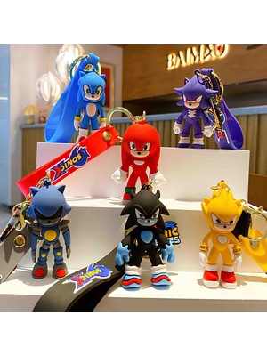 Kirpi Sonic Anahtarlık 6'lı Set – Sevimli Oyun Karakteri Figürlü Çanta Aksesuarı, Hediyelik Koleksiyonluk Model Altılı Takım