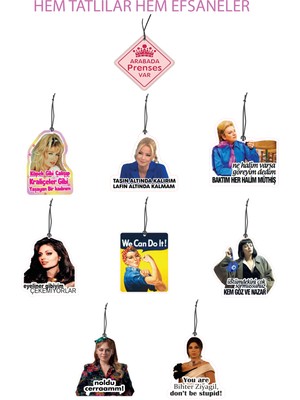 Bymeyla 9 Adet Hem Tatlı Hem Pembeli Oto Kokuları ve Oto Aksesuarları