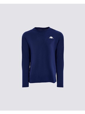 Kappa Erkek Lacivert Regular Fit Uzun Kol Tişört Günlük Stil %100 Pamuk