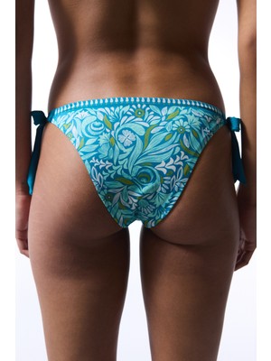 Çiçekli Tropic Leaf Brazilian Bikini Altı