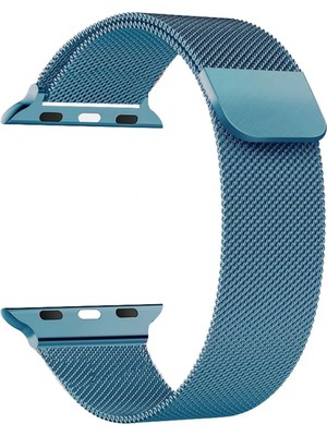 Apple Watch 10 42MM 6 7 8 9 10 Se Uyumlu 38 40 41MM Milano Metal Hasır Mıknatıslı Kordon Paslanmaz Çelik