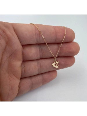 Kuş 14 Ayar Altın Kolye