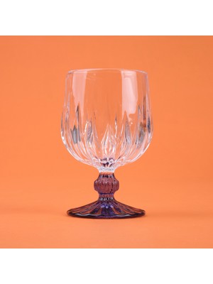 Evidea Kitchen Ayaklı Borosilikat Cam Bardak - Mavi / Şeffaf - 210 ml