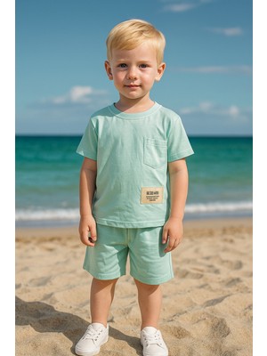Armalı Basic Kız Erkek Çocuk Yazlık Şortlu Takım