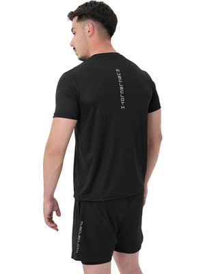 Musclecloth Performans T-Shirt Siyah Erkekler için Hafif Kumaş ve Rahat Kesim Tasarım