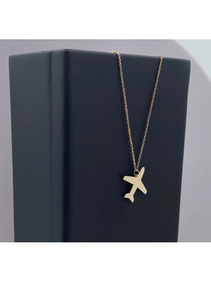 Uçak 14 Ayar Altın Kolye