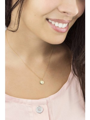 Şanslı Bal Kabağı 14 Ayar Altın Kolye