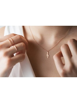 Müzik Nota 14 Ayar Altın Kolye