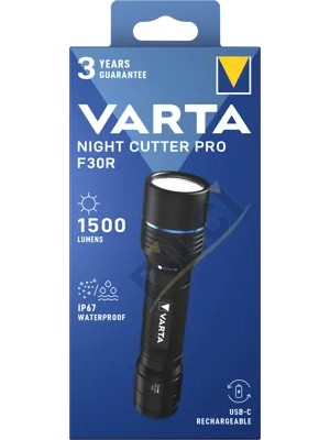 Varta Night Cutter Pro F30R El Feneri-Şarj Edilebilir