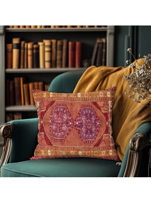 Motif Desenli Baskı Kırlent Kılıfı