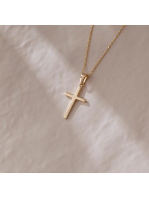 Haç 14 Ayar Altın Kolye