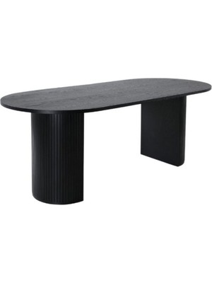 Gazzini Furniture Zeno Oval Ahşap Bohem Yemek Masası 90X200