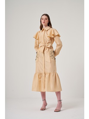 OE25Y939684 Omelya Tafta Elbise