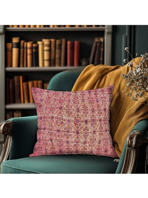Otantik Desenli Kilim Baskı Kırlent Kılıfı Yastık