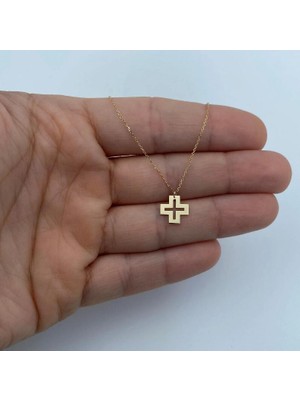 Haç 14 Ayar Altın Kolye