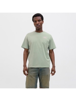 Jack & Jones Jack&Jones Ames Rlx Erkek Yeşil Yuvarlak Yaka Tişört