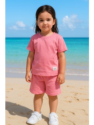 Armalı Basic Kız Erkek Çocuk Yazlık Şortlu Takım