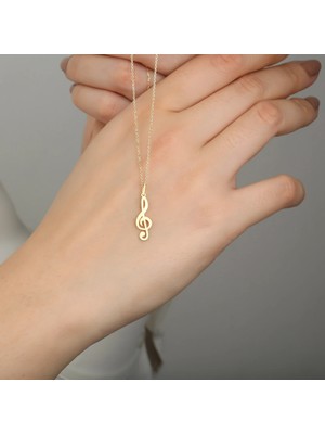 Nota 14 Ayar Altın Kolye