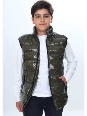 Toontoy Erkek Çocuk Parlak Görünümlü Göğsü Armalı Yelek
