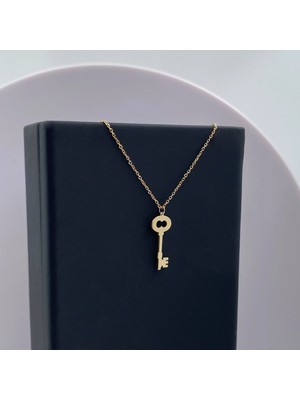 Kalbimin Anahtarı 14 Ayar Altın Kolye