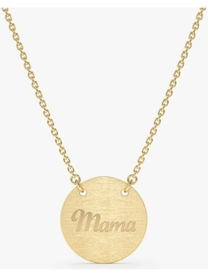 Plaka Isim Yazılı 14 Ayar Altın Kolye